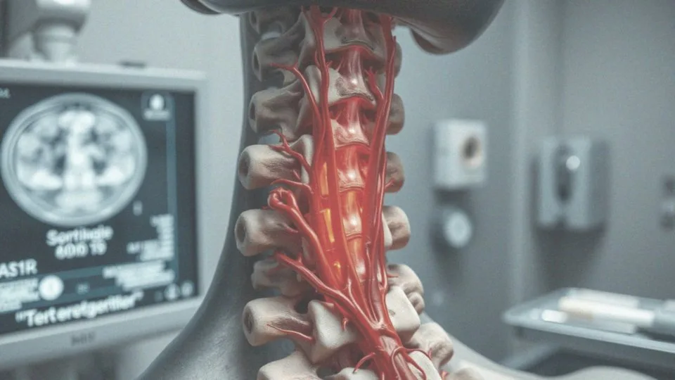 Jakie substancje mogą być narażone na ucisk przez dyskopatię szyjną?