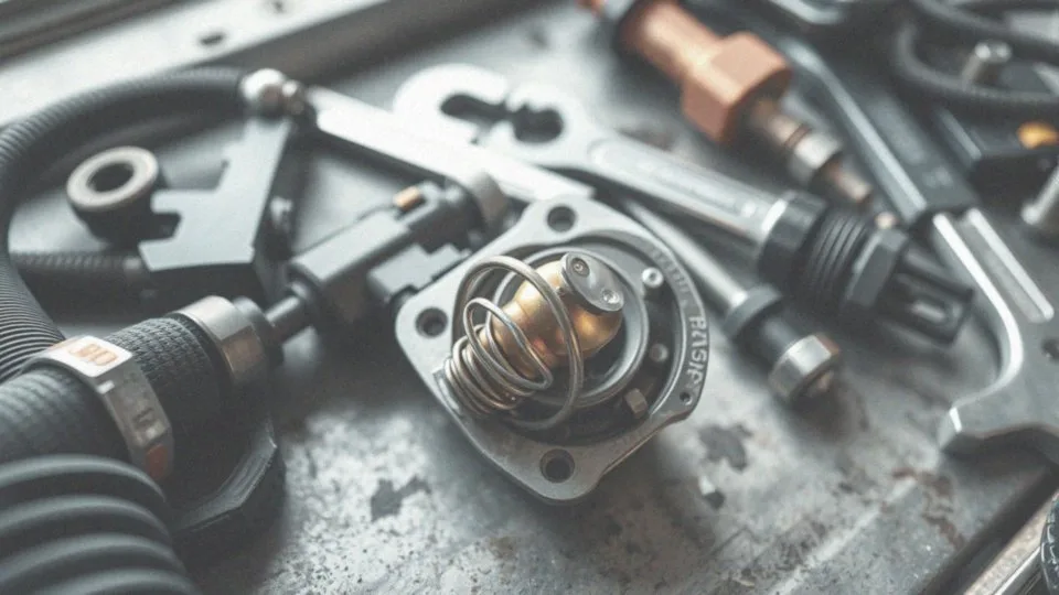 Jakie elementy są związane z pracą termostatu?