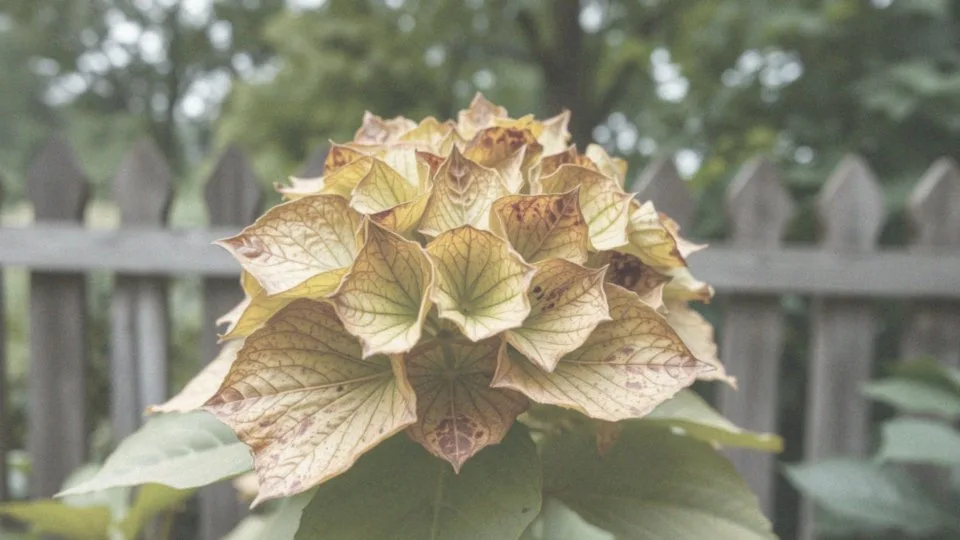 Brązowienie i zasychanie liści hortensji – przyczyny i rozwiązania